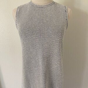 Club Monaco Sleeveless Textured Stripe Dress - S
